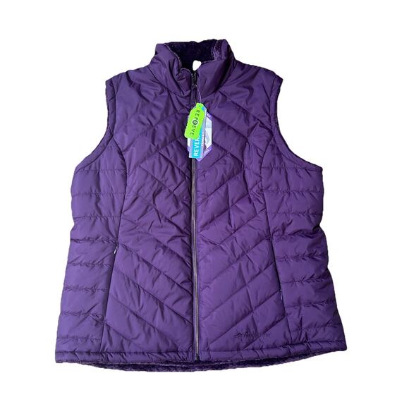 FREE COUNTRY Reversible 2 Looks in 1 Women's Vest Size XXL, Rich Plum, MSRP $70 - Picture 1 of 8
